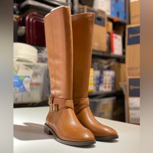 Aerosoles Martha Stewart Julia Brown Leather Knee High Classic Riding Boot S 6